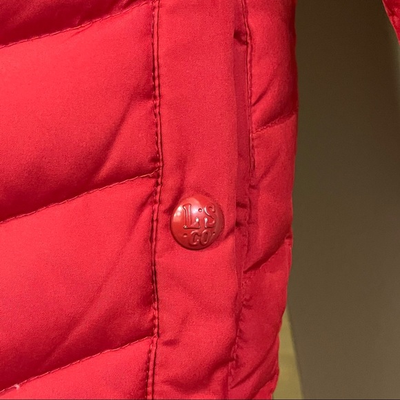 Levi’s Men’s Puff Hoodie Jacket Medium Red - Picture 4 of 8